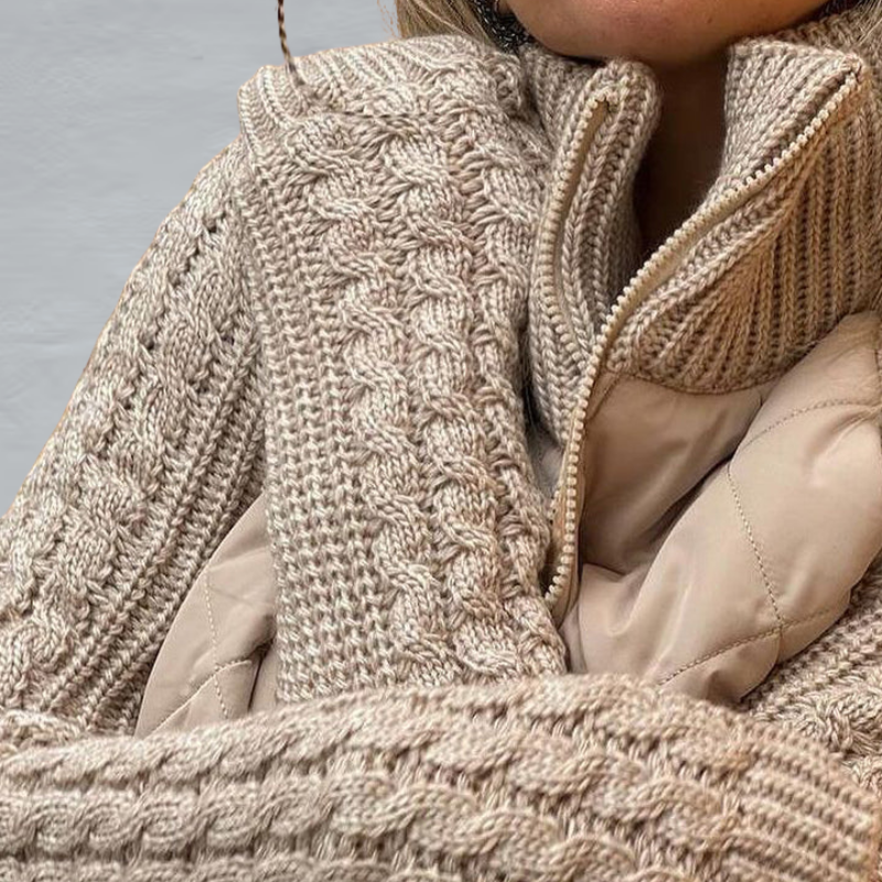 The Tova — Quilted Knit Hybrid Jacket