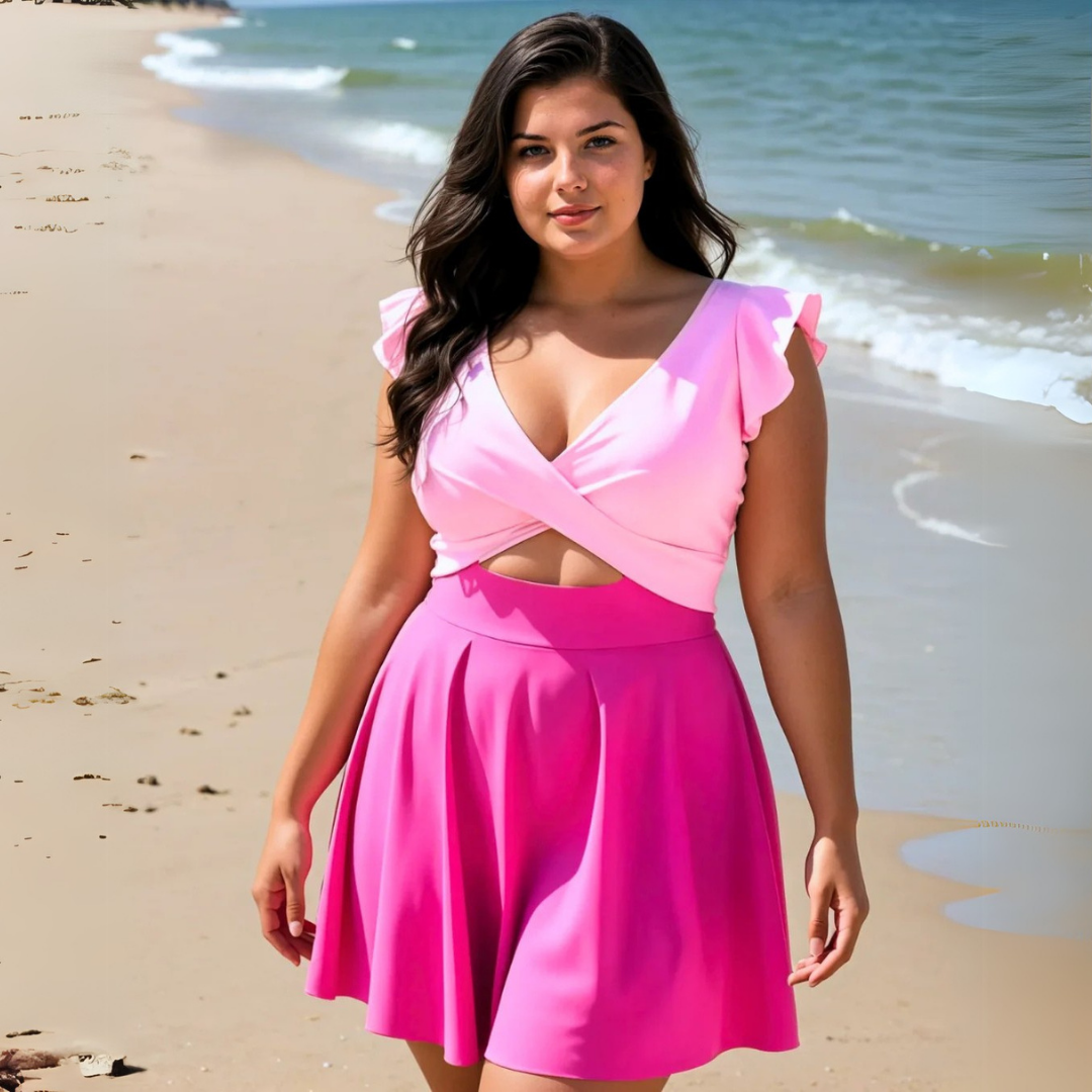 Isla One-Piece — Blush Wrap Swimsuit