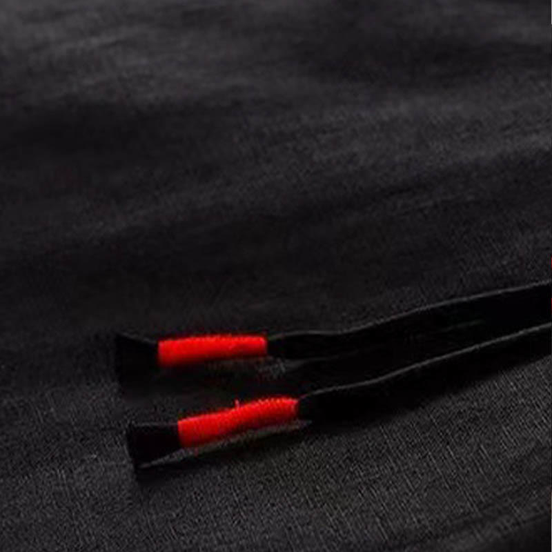 Pantalon Capri Large Femme Bouton Unique Couleur Unie Buddha Stones avec Poches