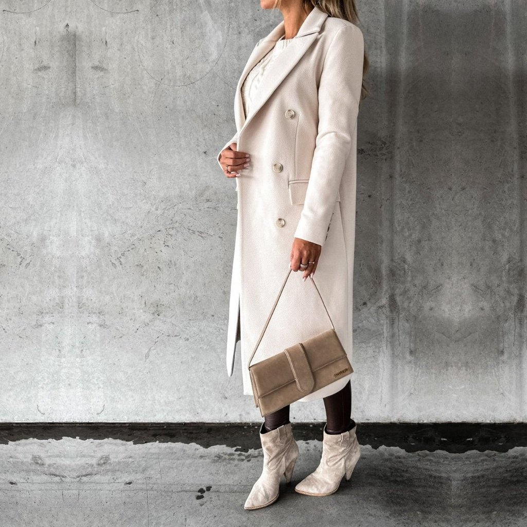 The Liora — Khaki Double-Breasted Trench