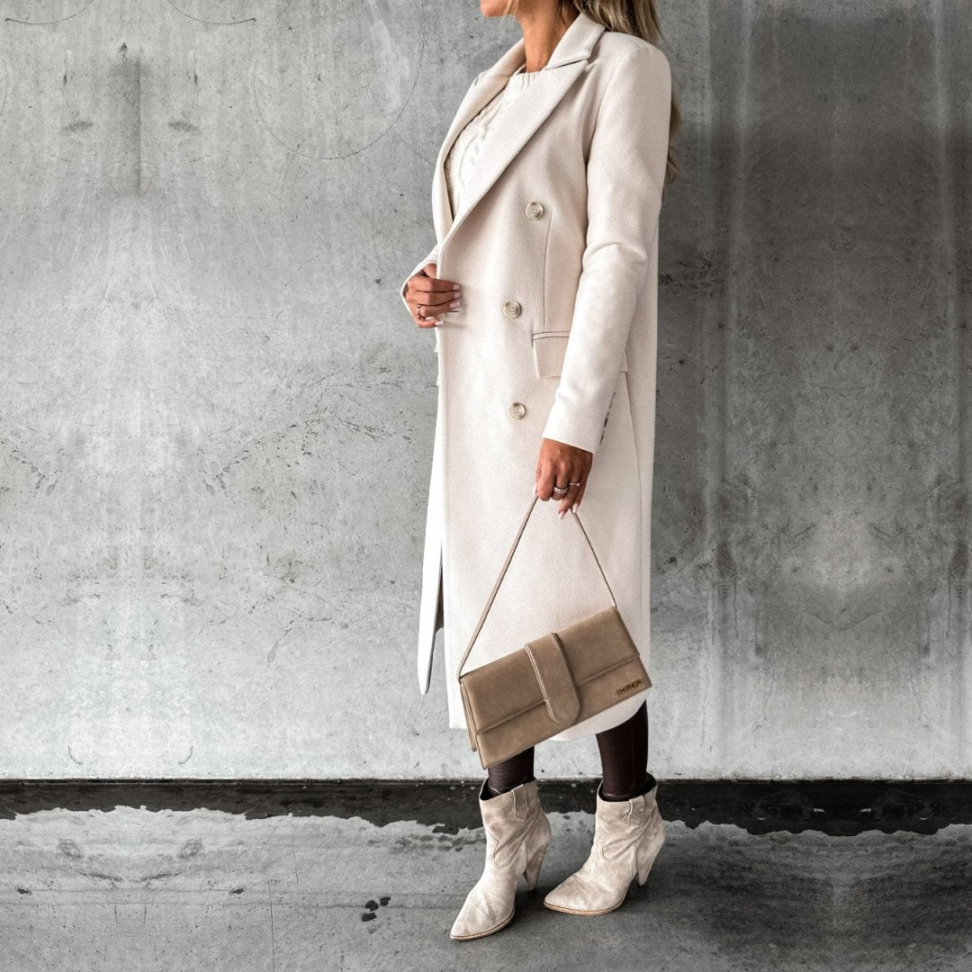 The Liora — Khaki Double-Breasted Trench