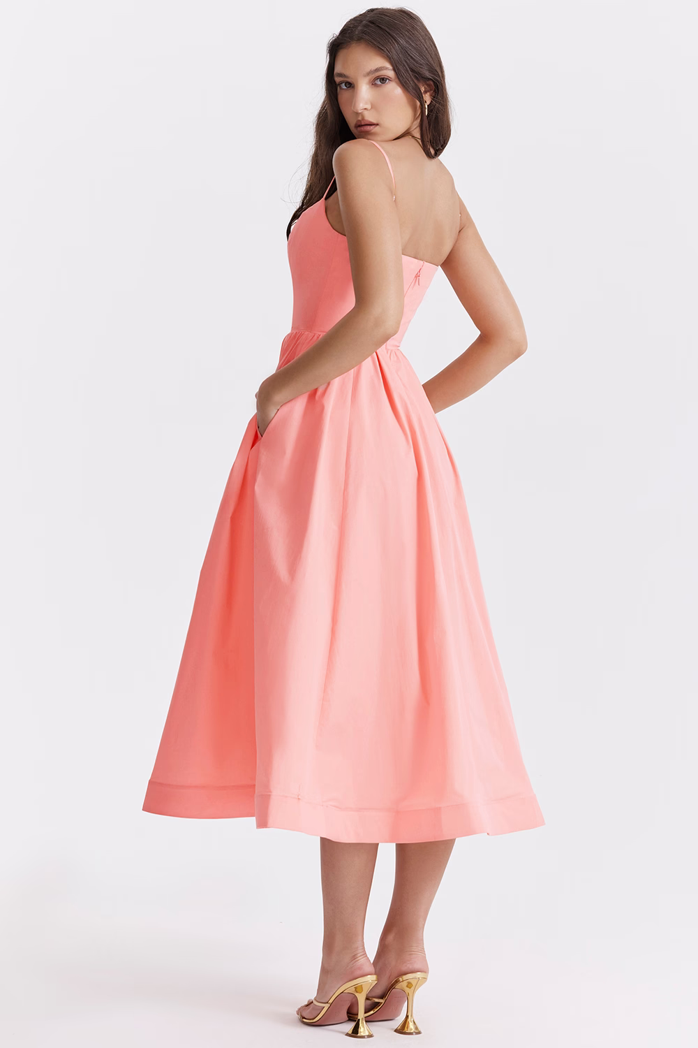 ESTELLE | Robe midi d'été chic avec corset