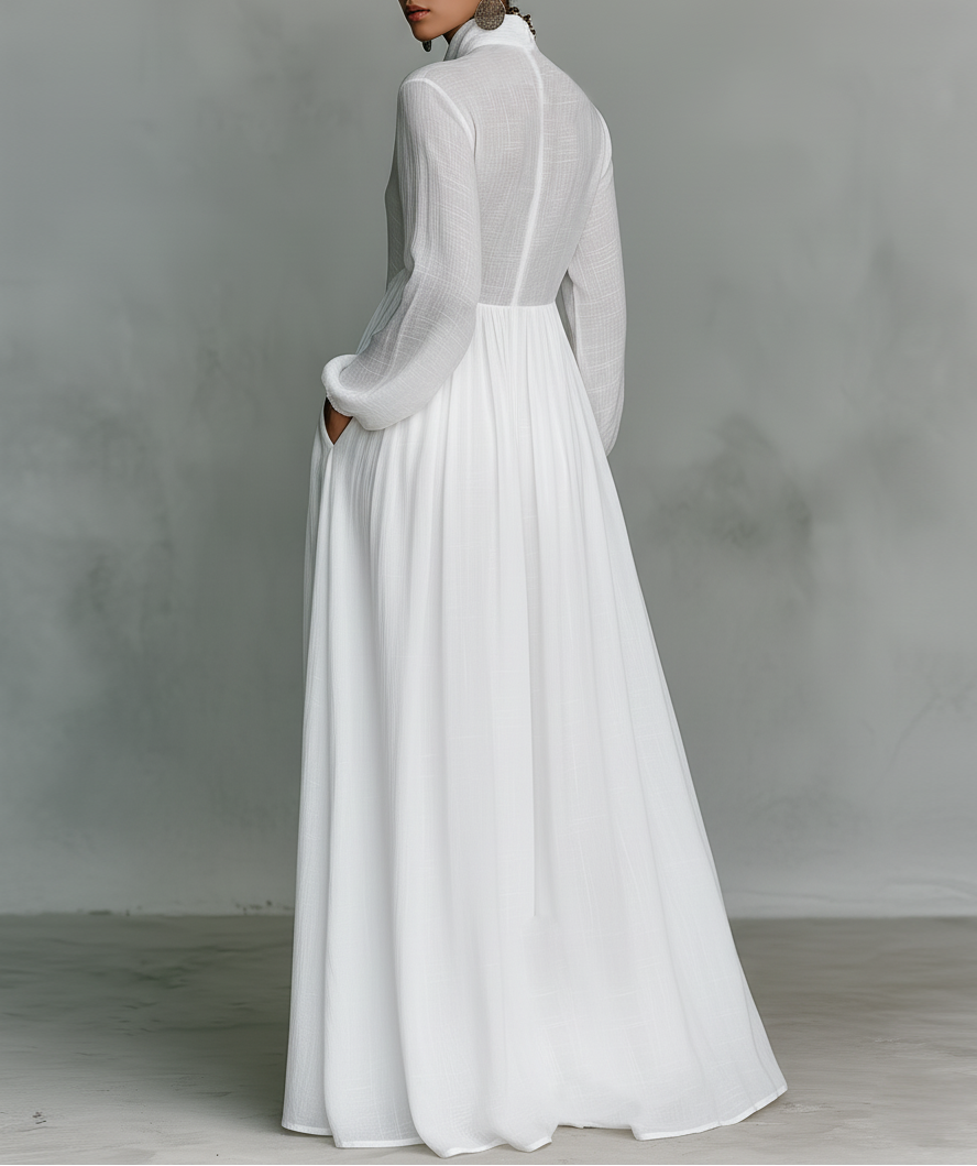 Élisa™ — Robe Maxi Minimaliste Élégante