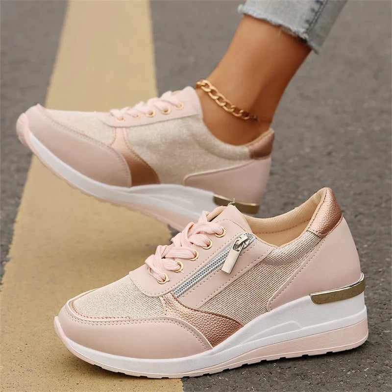 The Sylvi Sneaker — Chalk Mesh & Suede