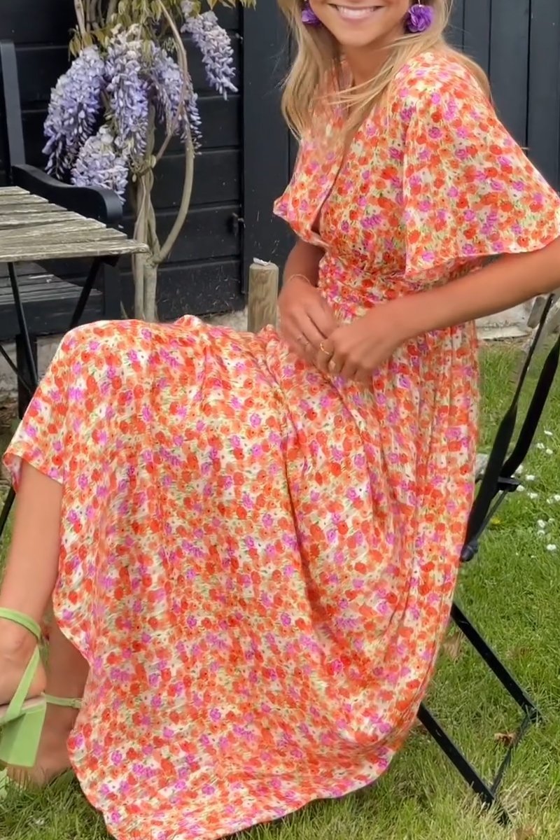 Natalie | Robe Maxi Imprimée Flatante