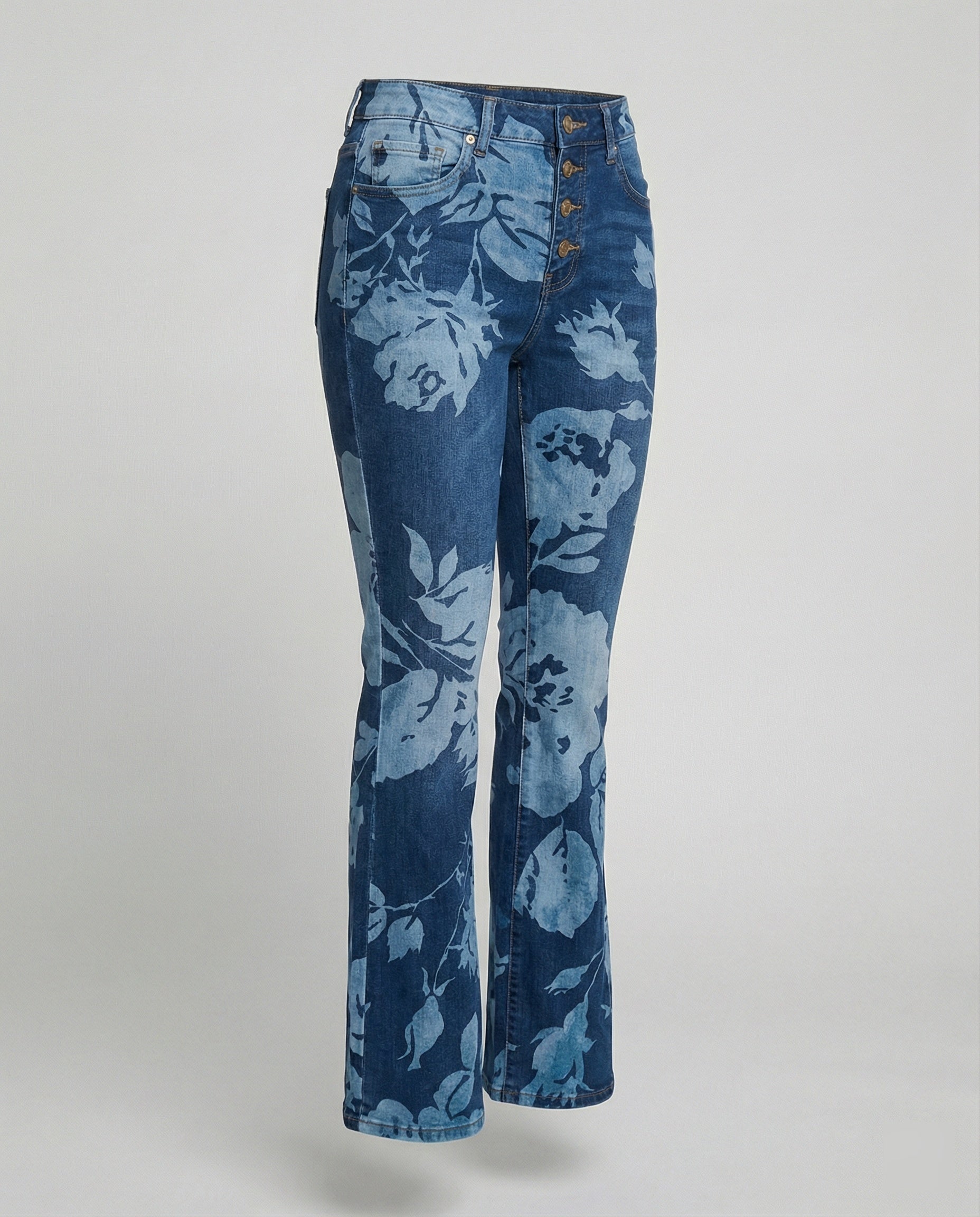 The Alva — Flare Denim with Button-Fly