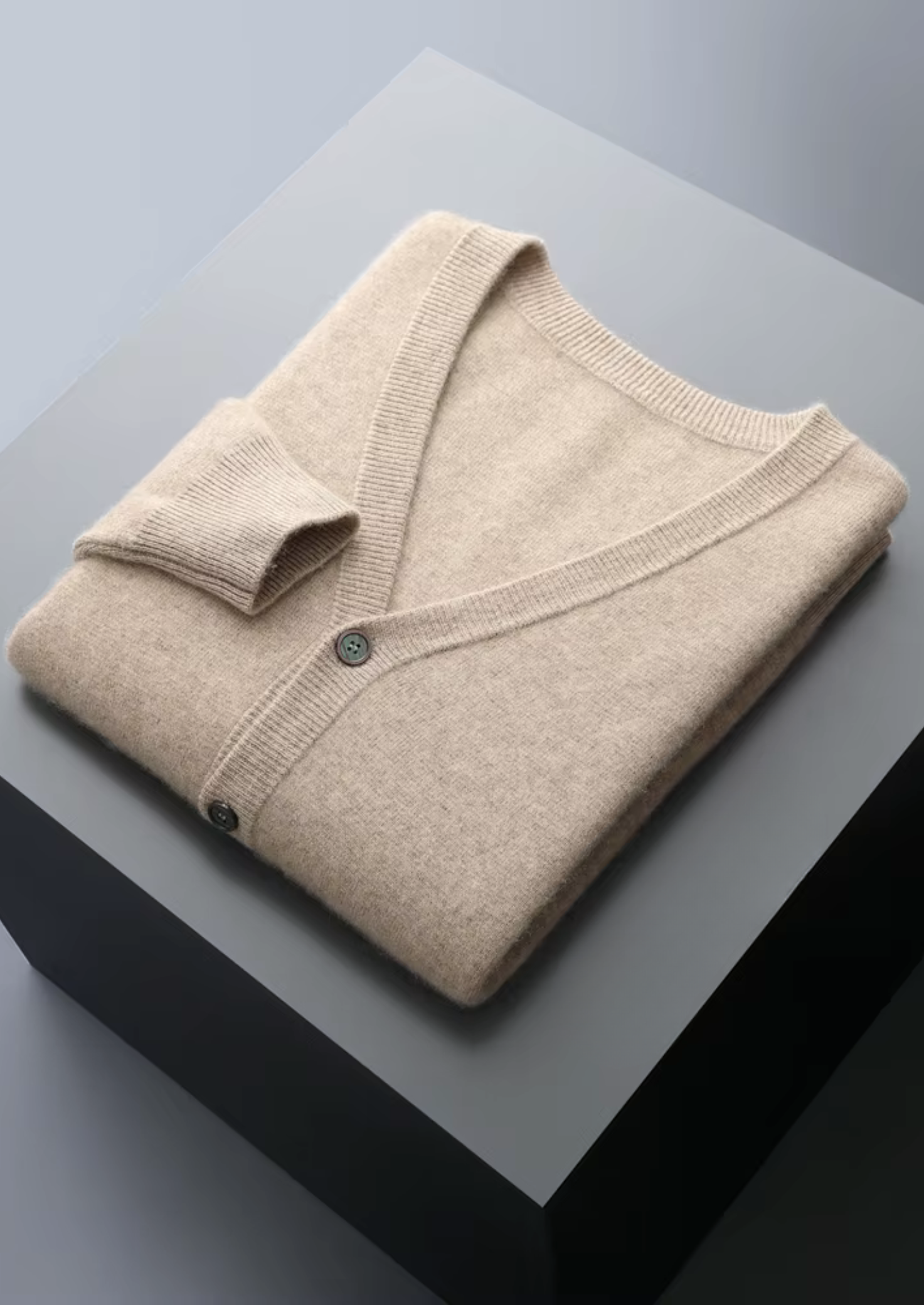 Cardigan classique en laine mérinos pure extra-fine