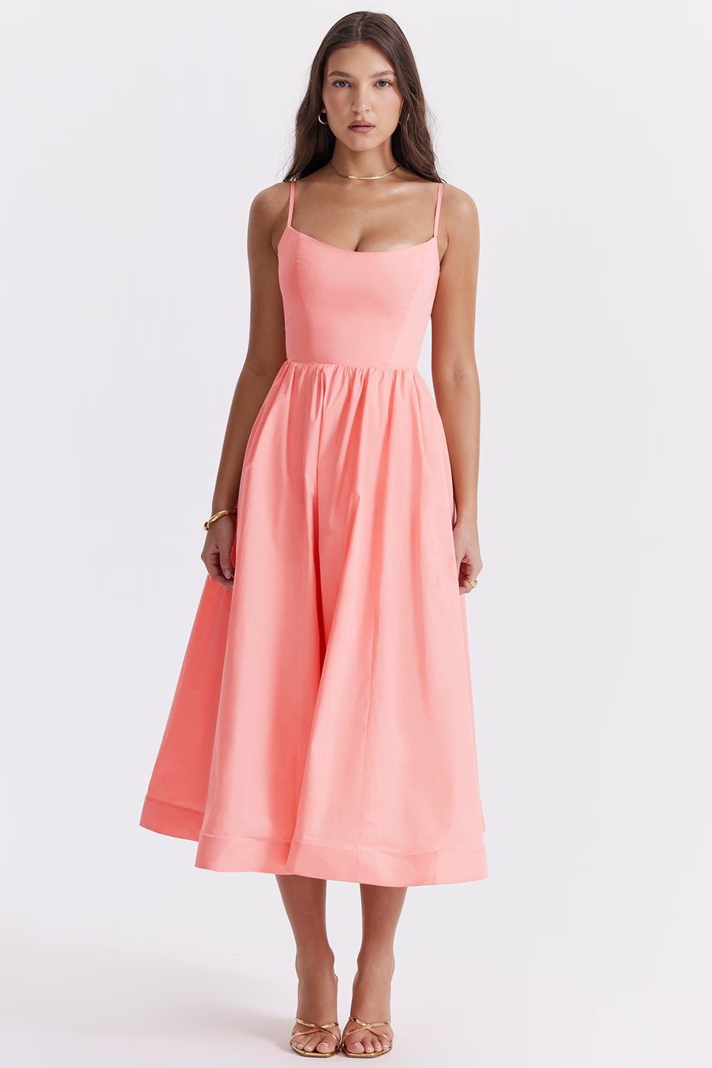 ESTELLE | Robe midi d'été chic avec corset
