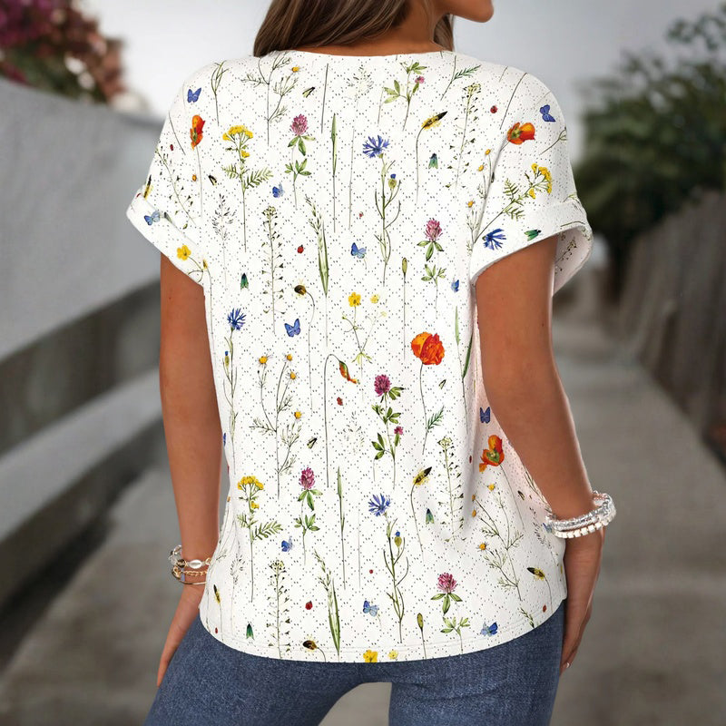 Blouse à motif floral vintage