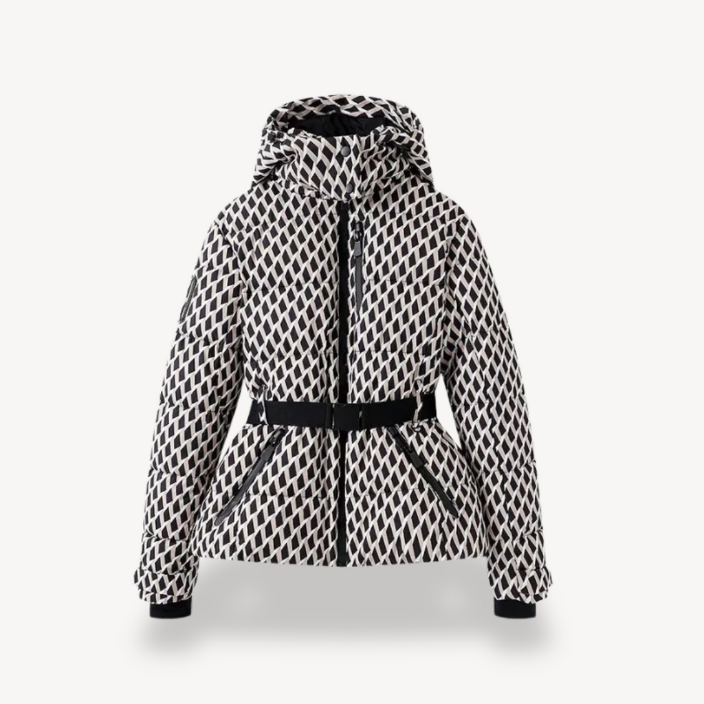 The Tova Quilted Puffer — Noir Belted Coat