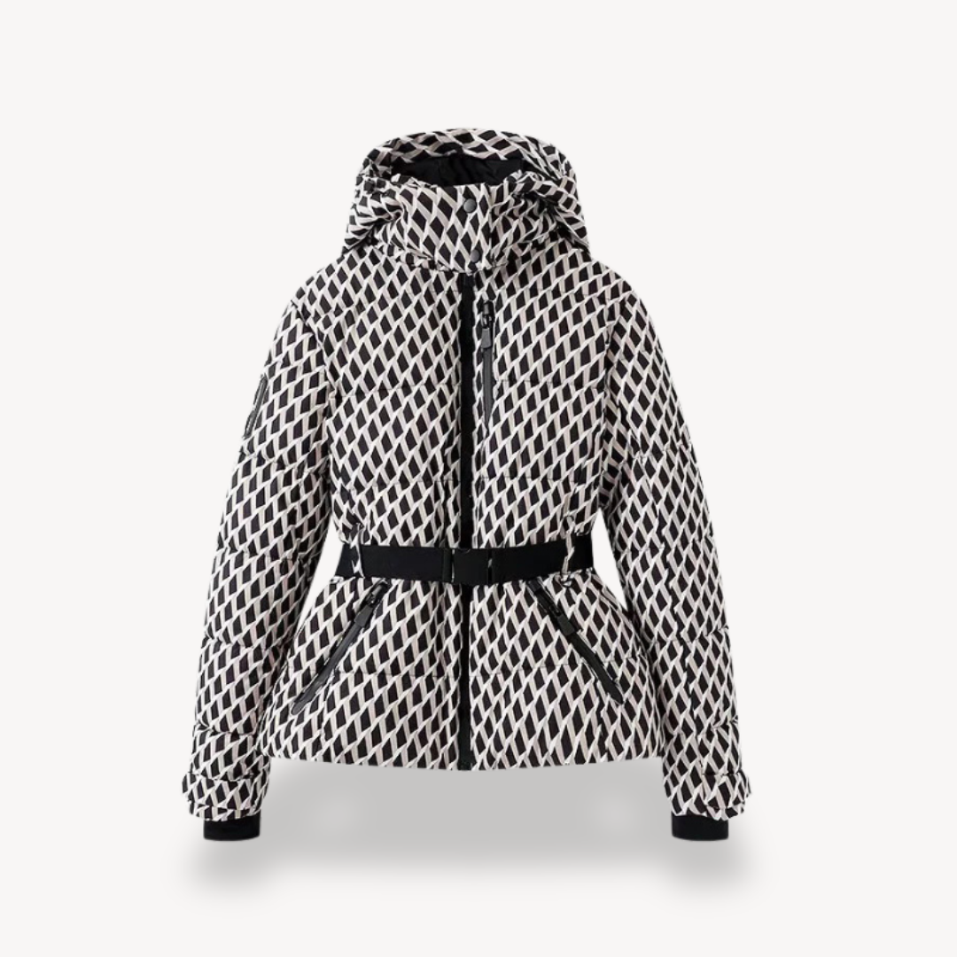The Tova Quilted Puffer — Noir Belted Coat
