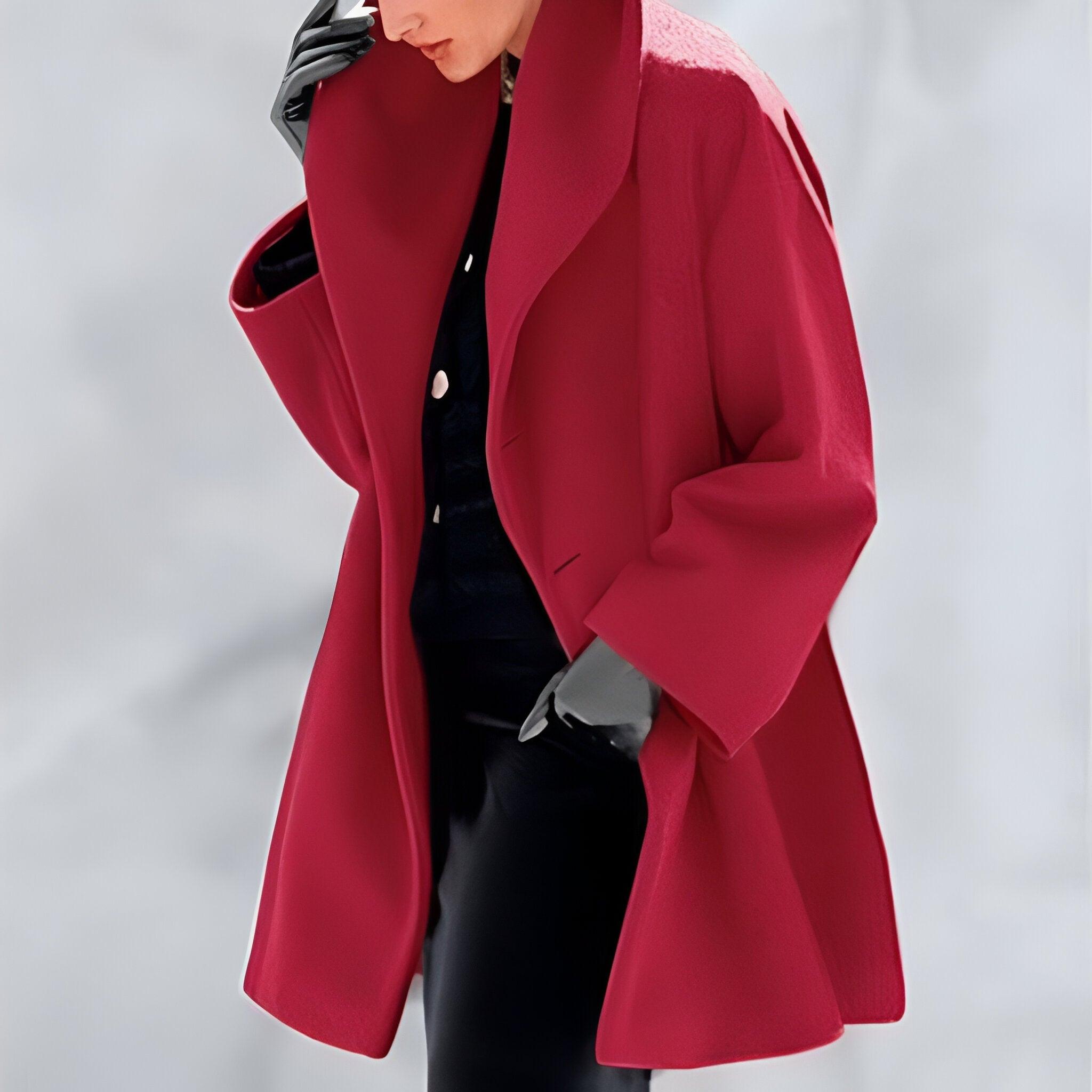 The Lysara — Draped Lapel Windshield Coat