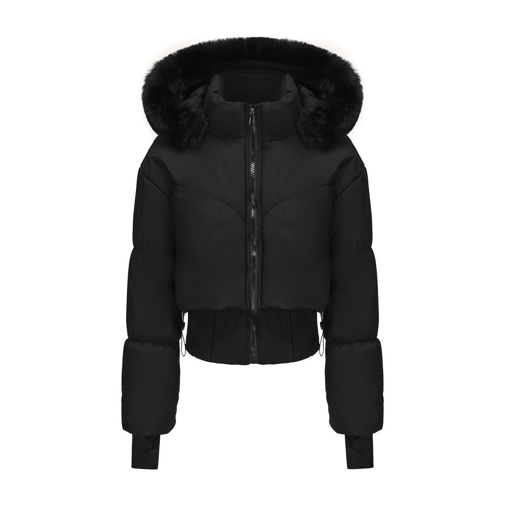 The Flora — Ebony Cropped Down Jacket
