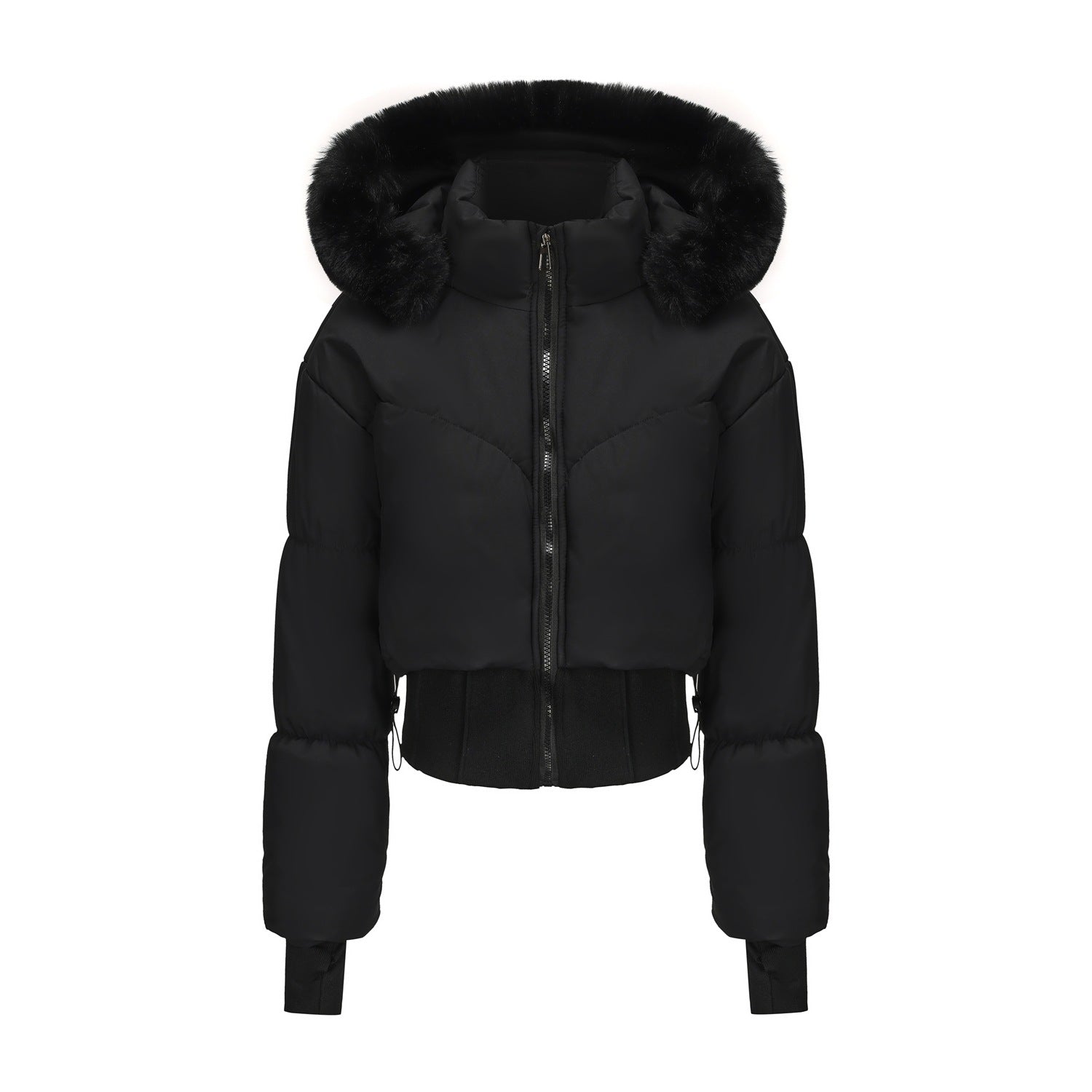 The Flora — Ebony Cropped Down Jacket