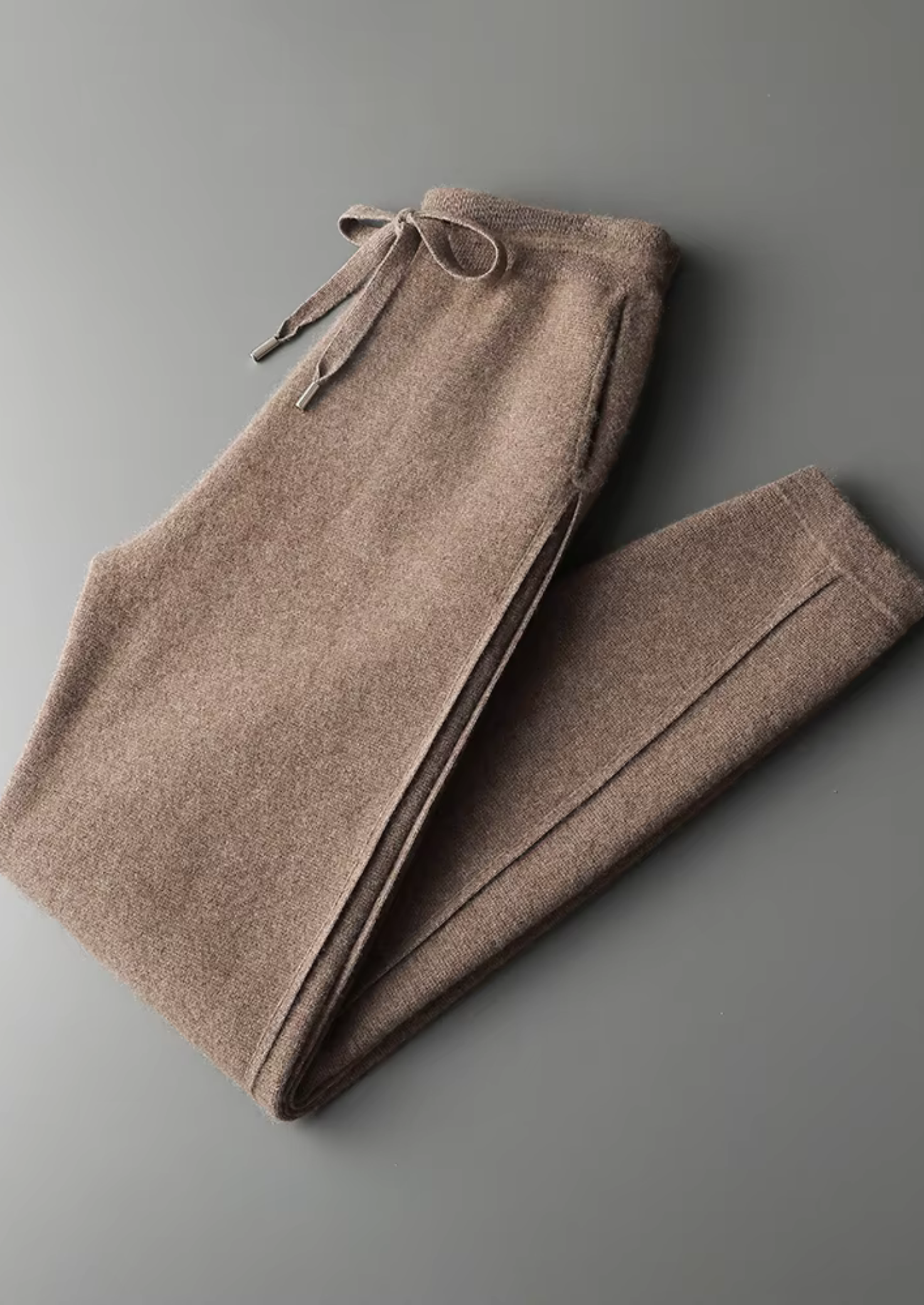 Pantalon slim en cachemire premium