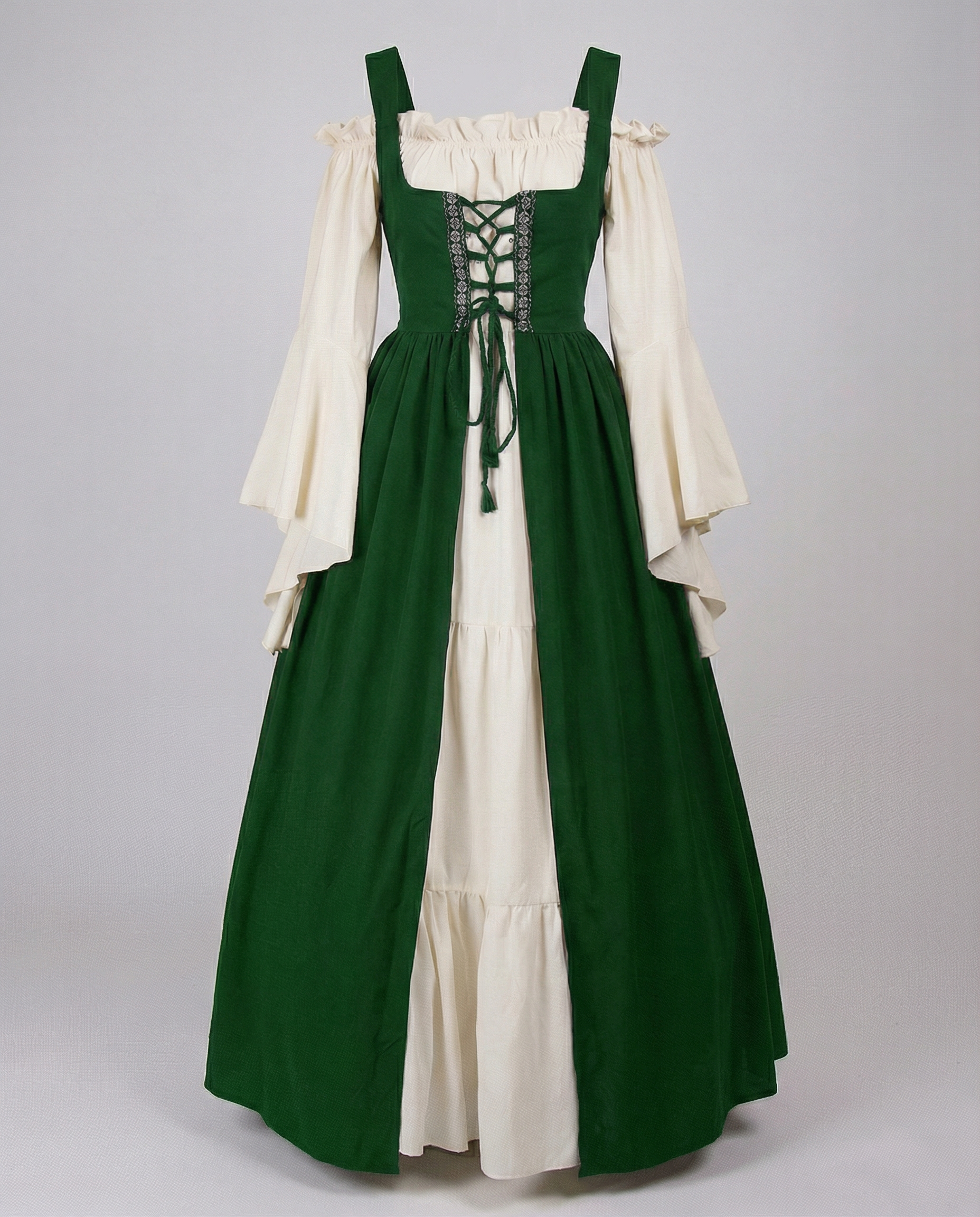 Rosaleen Gown — Sapphire Lace-Up Midi