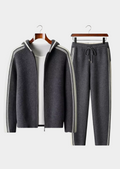 ENSEMBLE DAMIEN EN LAINE MÉRINOS EXTRAFINE PURE GRIS FONCÉ