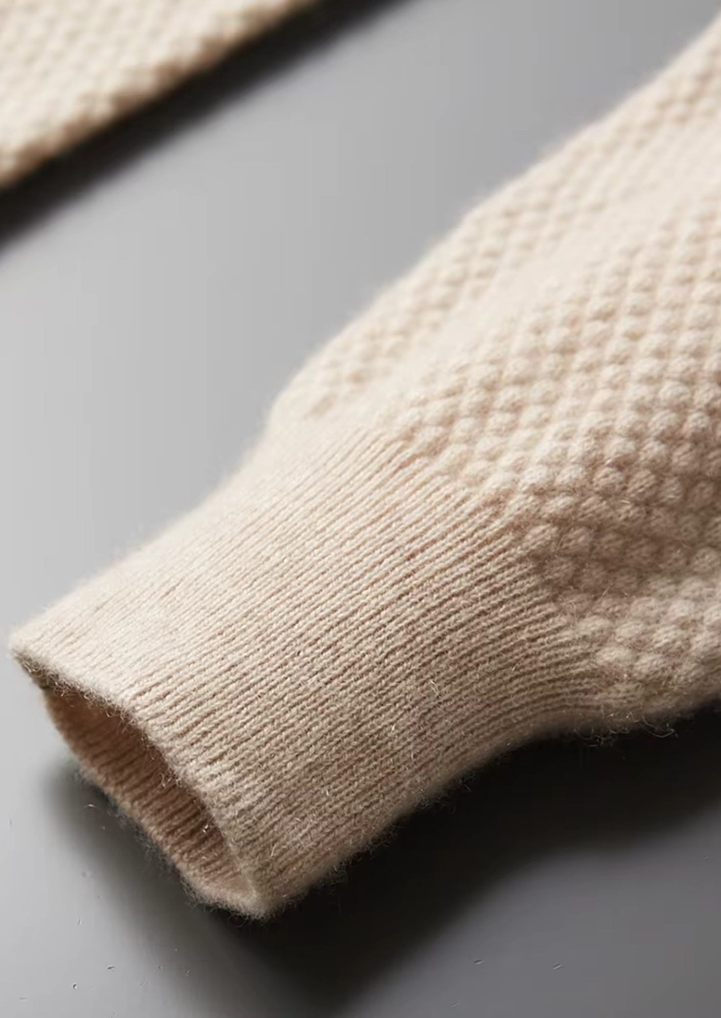 Pull polo texturé en cachemire premium