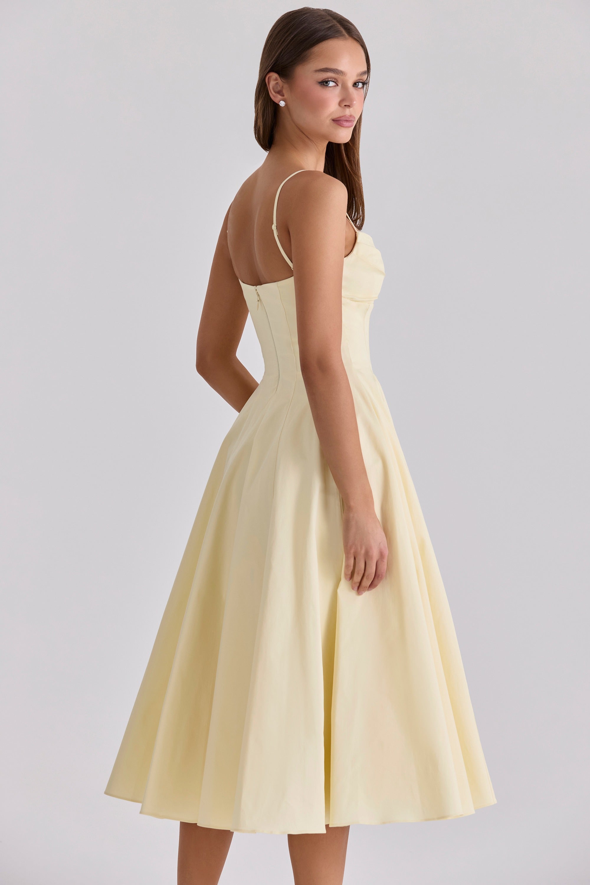 JASMYN | Robe Midi Drapée