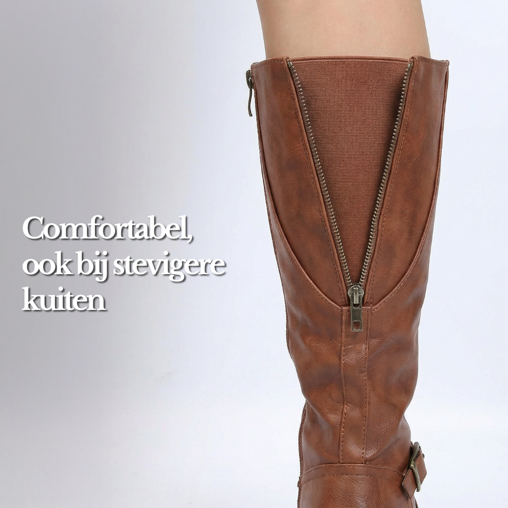 Tova Tall — Matte Black Orthopedic Boot