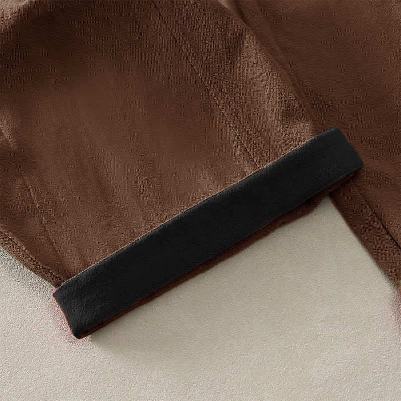 Pantalon Harem Décontracté en Coton à Cordon, Uni, avec Poches, Printemps, Femme, Style Pierres de Bouddha