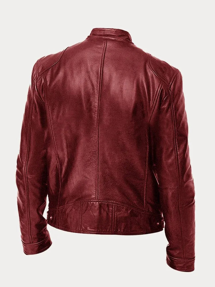 The Kaelen — Slate Vegan Biker Jacket