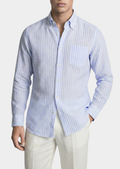 CHEMISE RAYÉE CÔTIÈRE PORTOFINO - Bleu Clair