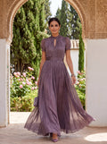 Robe Longue Flavia en Tissu Luxueux – Élégance Incomparable chez Maison Claire et Sylvie