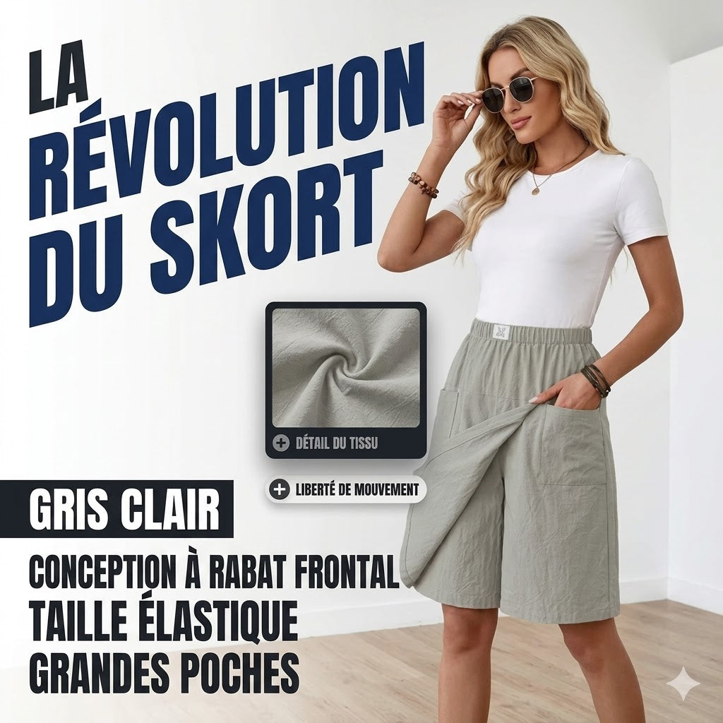 Libertine™ - Jupe-short à taille élastique avec poches prêtes pour la liberté