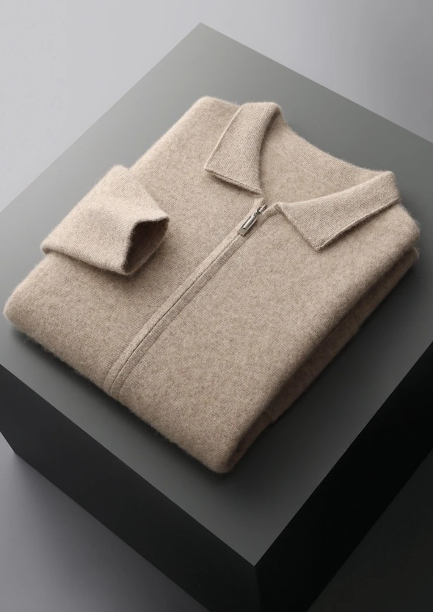 Cardigan en cachemire premium avec fermeture éclair
