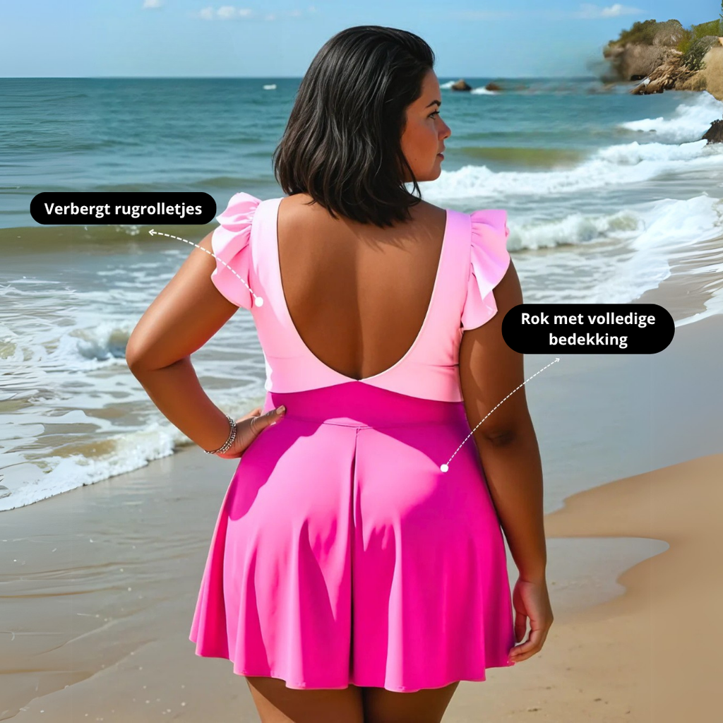 Isla One-Piece — Blush Wrap Swimsuit