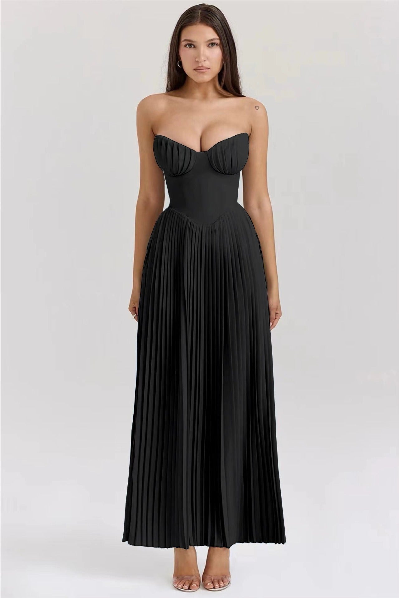 MARCELLA | Robe Longue avec Drapé Léger