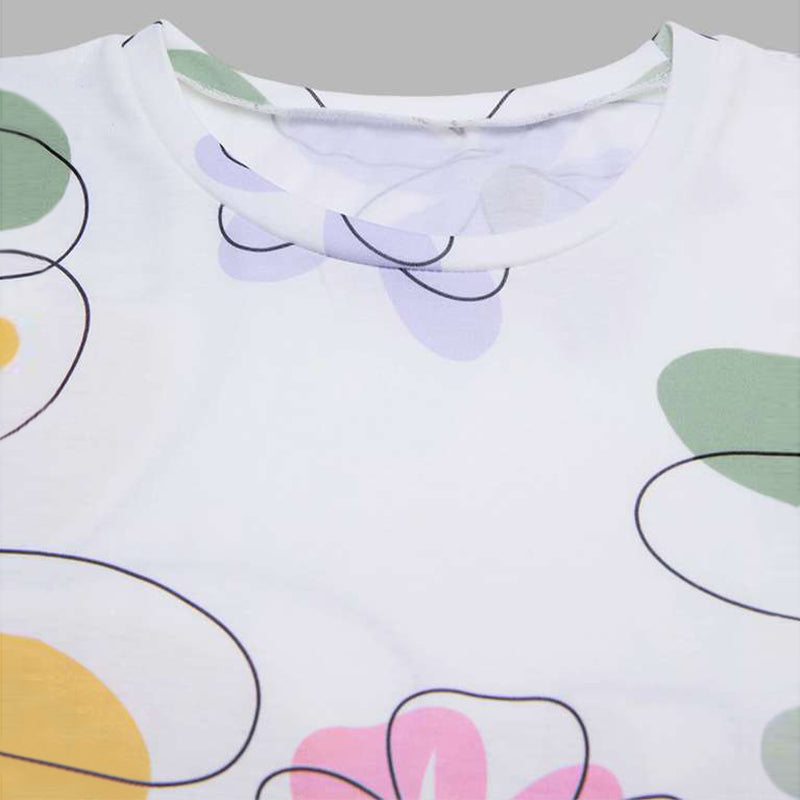 T-shirt décontracté avec imprimé floral
