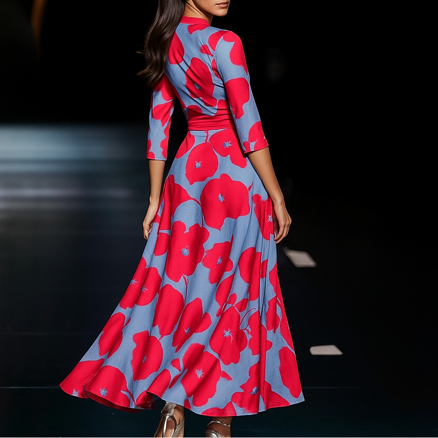 Sanne™ - Robe Douillette à Manches Trois-Quarts