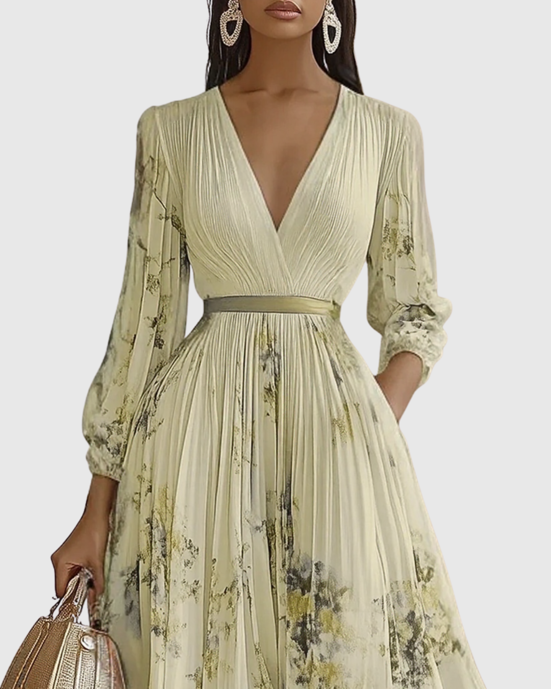 Siena™ - Robe Maxi Plissée Chic