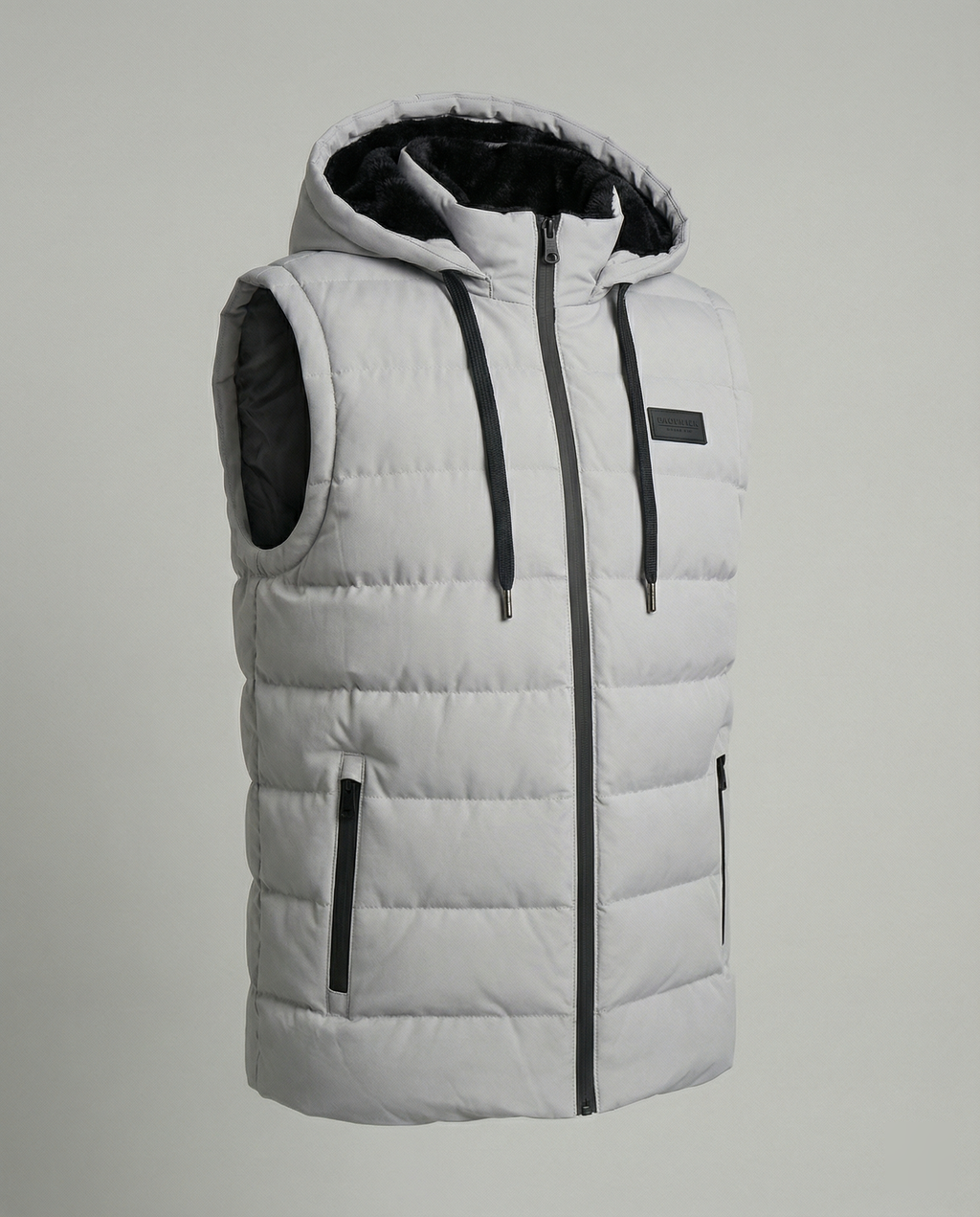 The Kael — Quilted Hooded Vest in Slate