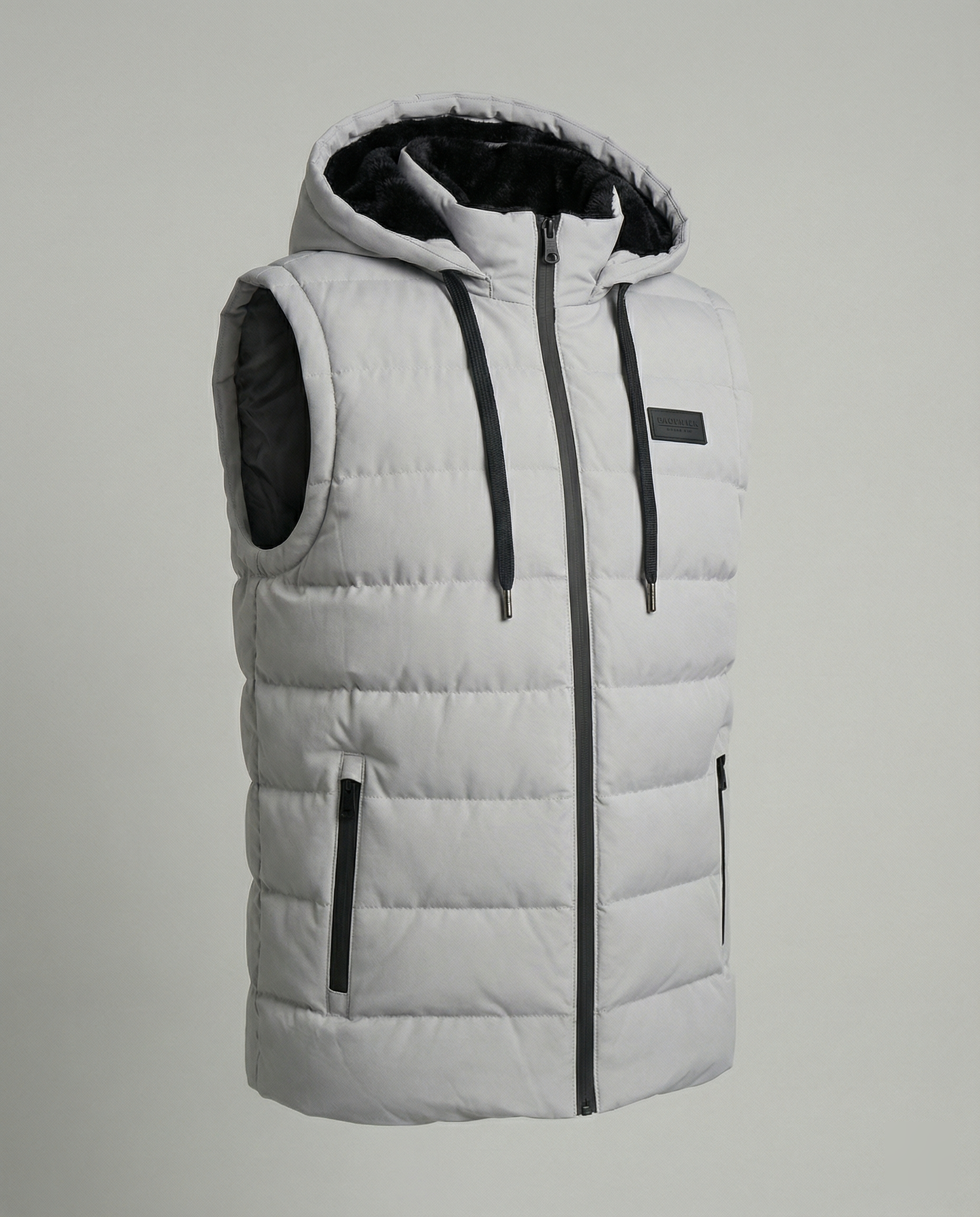 The Kael — Quilted Hooded Vest in Slate