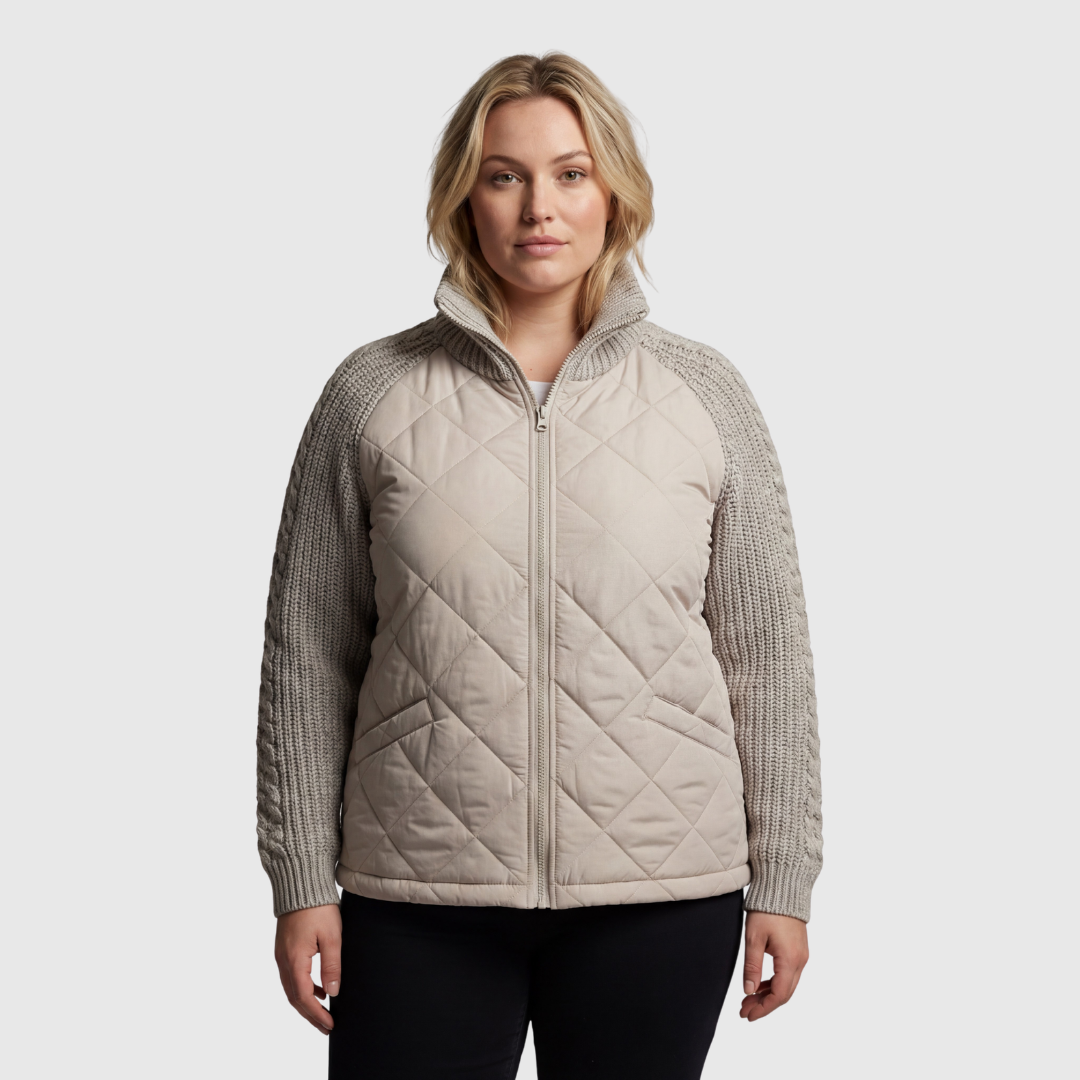 The Tova — Quilted Knit Hybrid Jacket