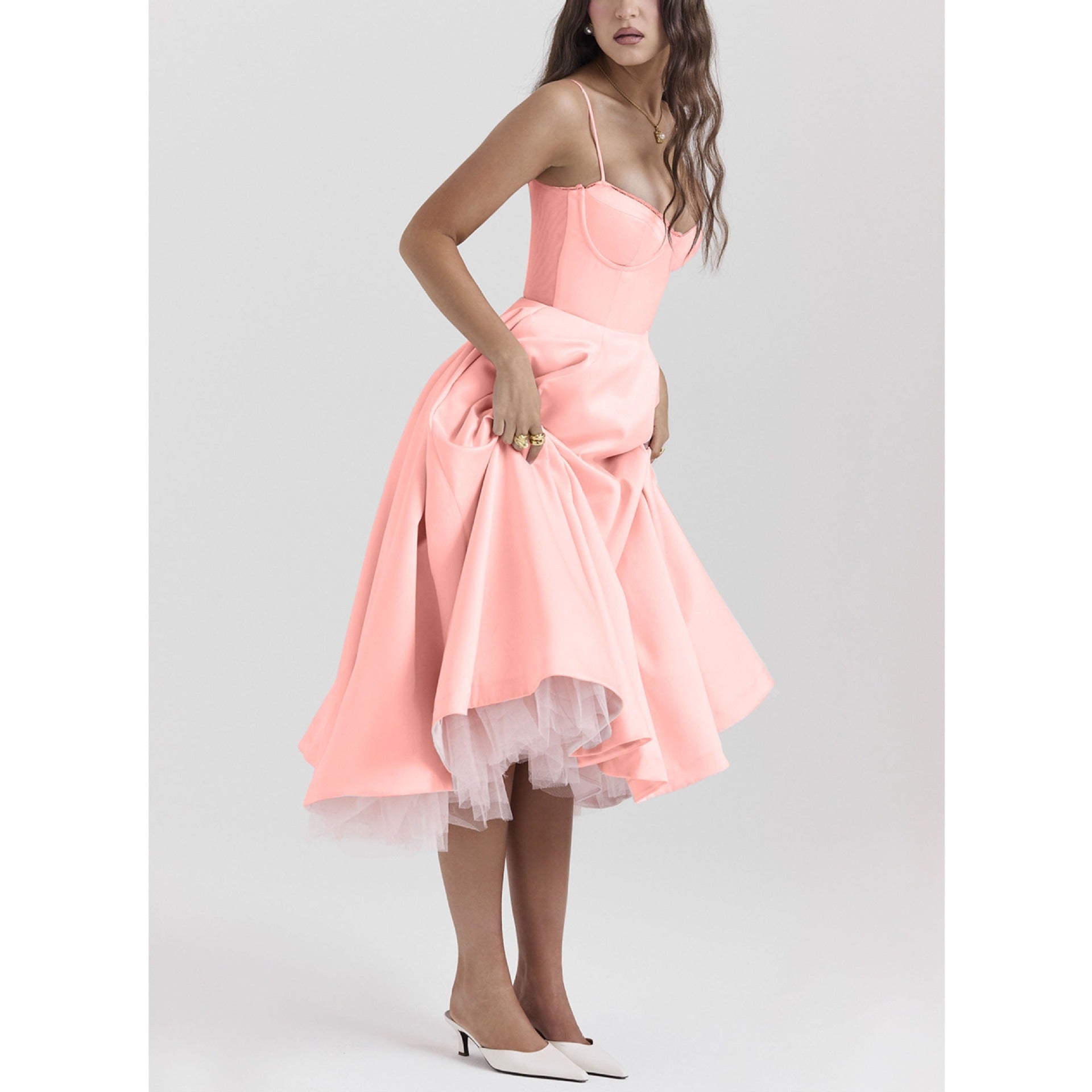 YLIANA | Robe Midi d'Été Élégante pour la Romance