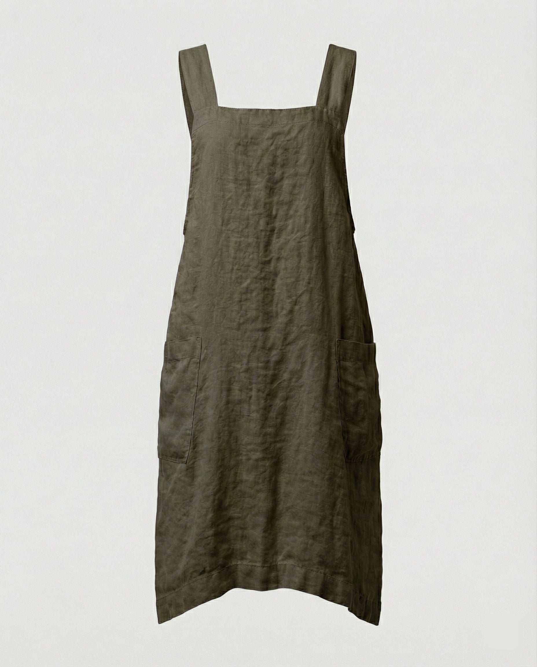The Liora Pinafore — Slate Cotton