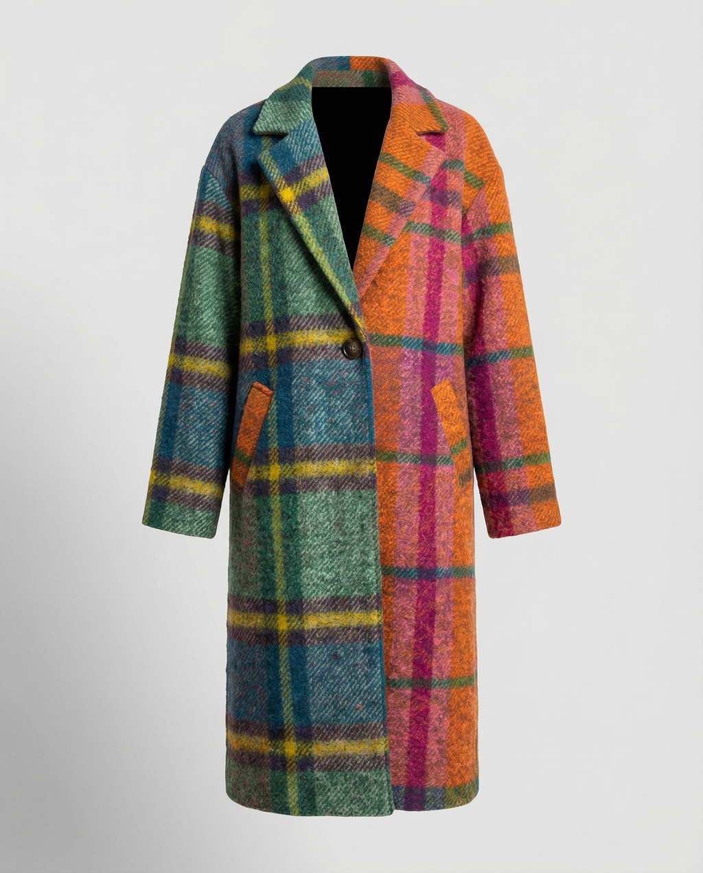 The Astrid Oversized Wool Overcoat — Multitone