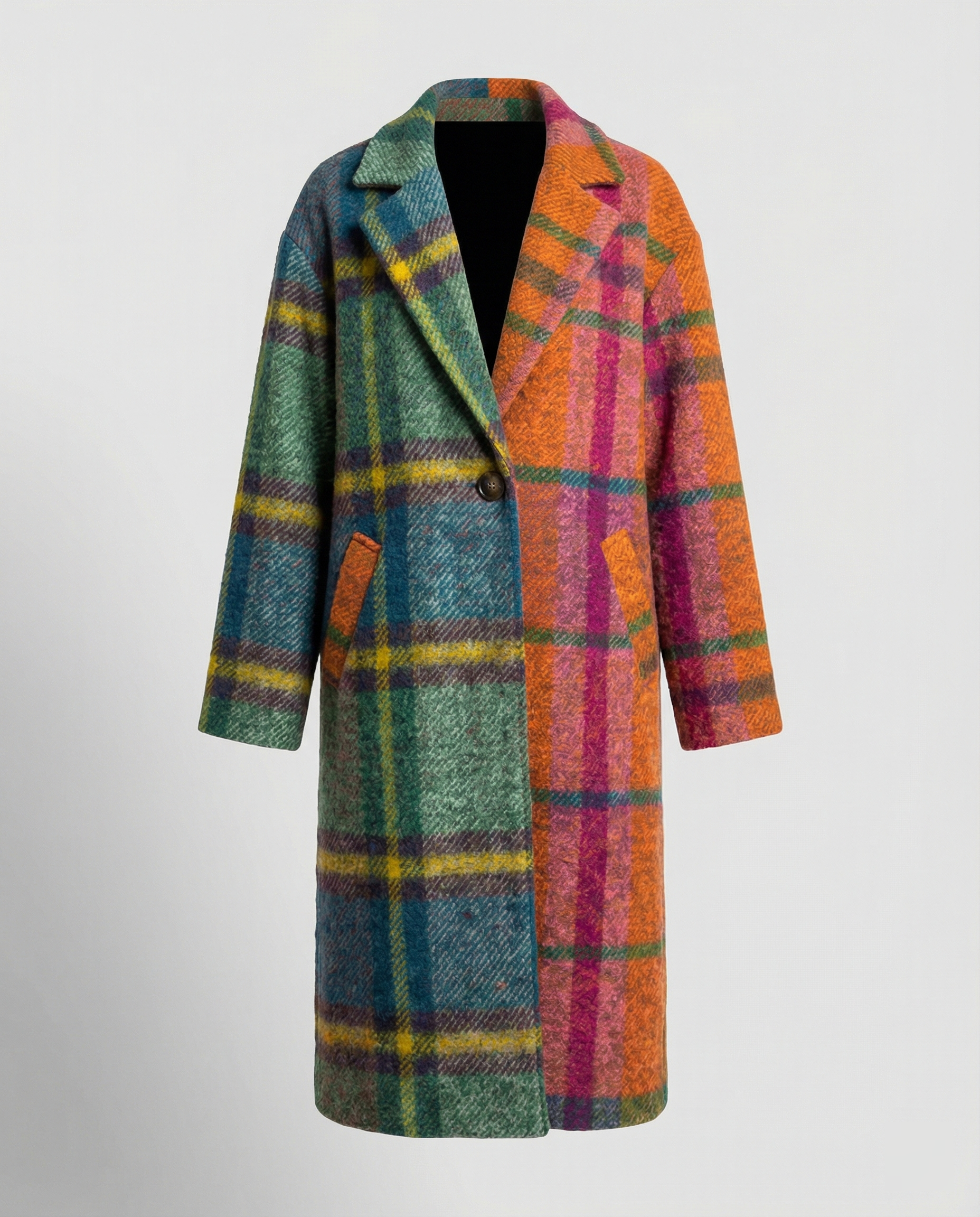 The Astrid Oversized Wool Overcoat — Multitone