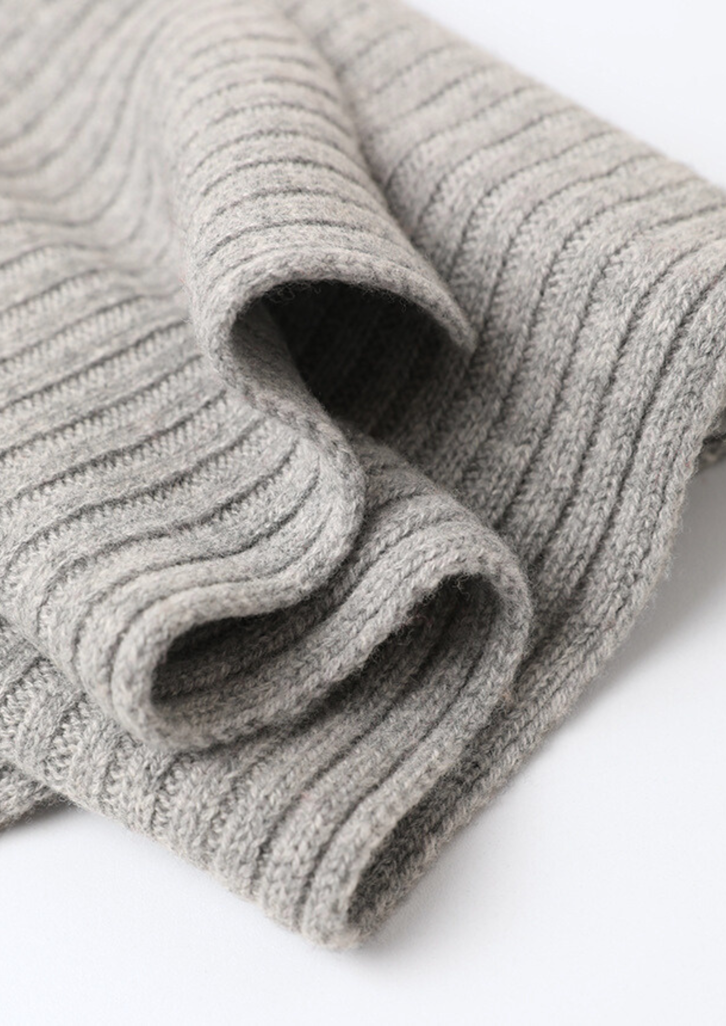 ESSENTIELS D'HIVER EN LAINE MÉRINOS PURE EXTRA-FINE – GRIS CLAIR