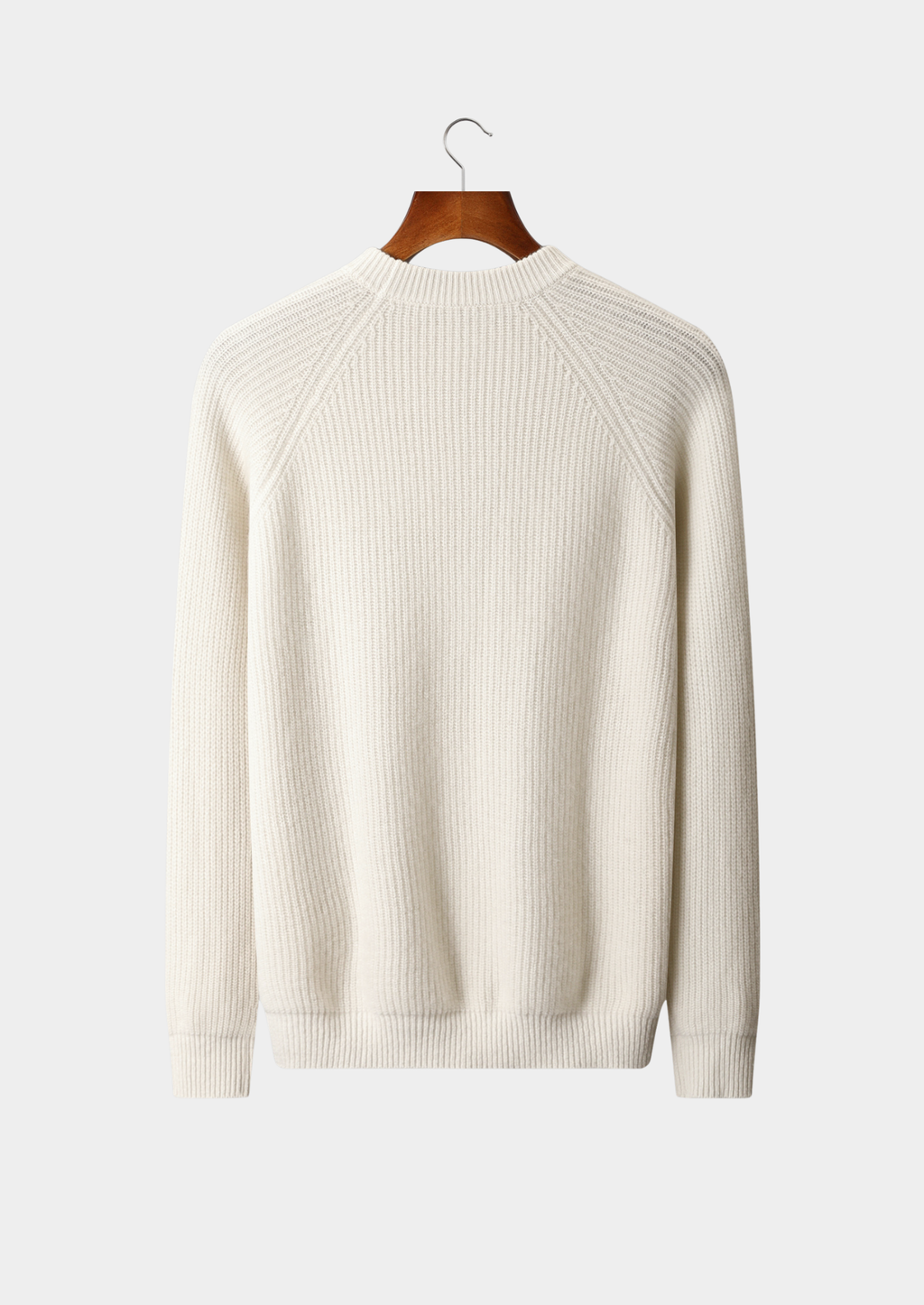 PULL RAGLAN CÔTELÉ EN LAINE MÉRINOS EXTRA-FINE PURE
