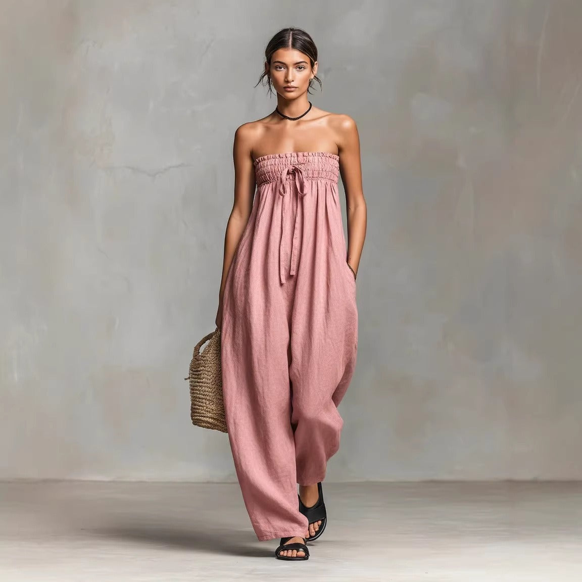 NINA | Combinaison Large Sans Bretelles