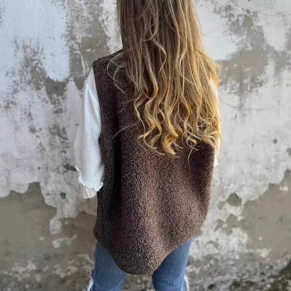 Iska — Chestnut Teddy Vest