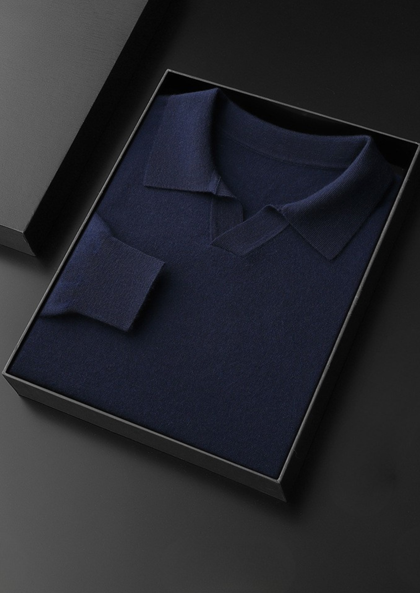 Polo en cachemire premium sans boutons