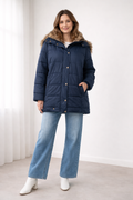 The Sorina — Midnight Quilted Puffer