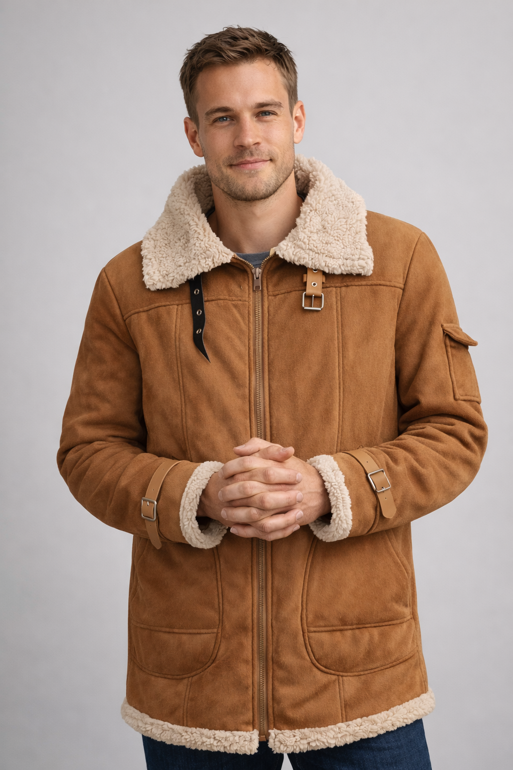The Kaelen — Saddle Shearling Bomber