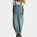 Saylor | Salopette intemporelle effet denim souple avec bretelles ajustables